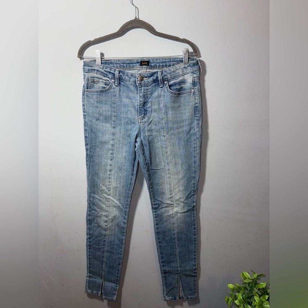 Lee VTG Front Seamed Denim straight Jeans EUC